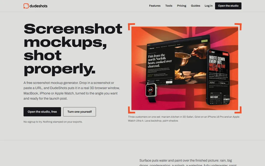 DudeShots website