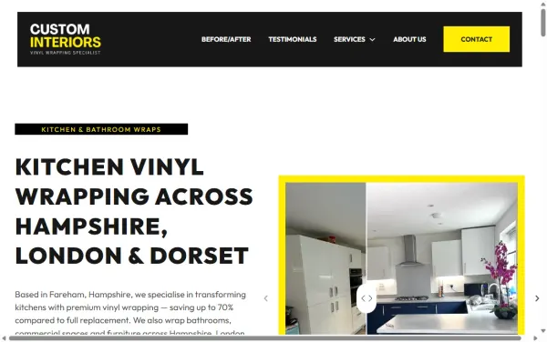 Custom Interior Wrapping website